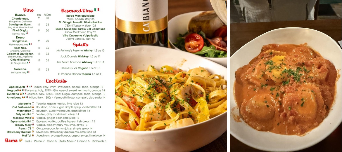 Dolce Vita Italian Bistro & Restaurant Menu