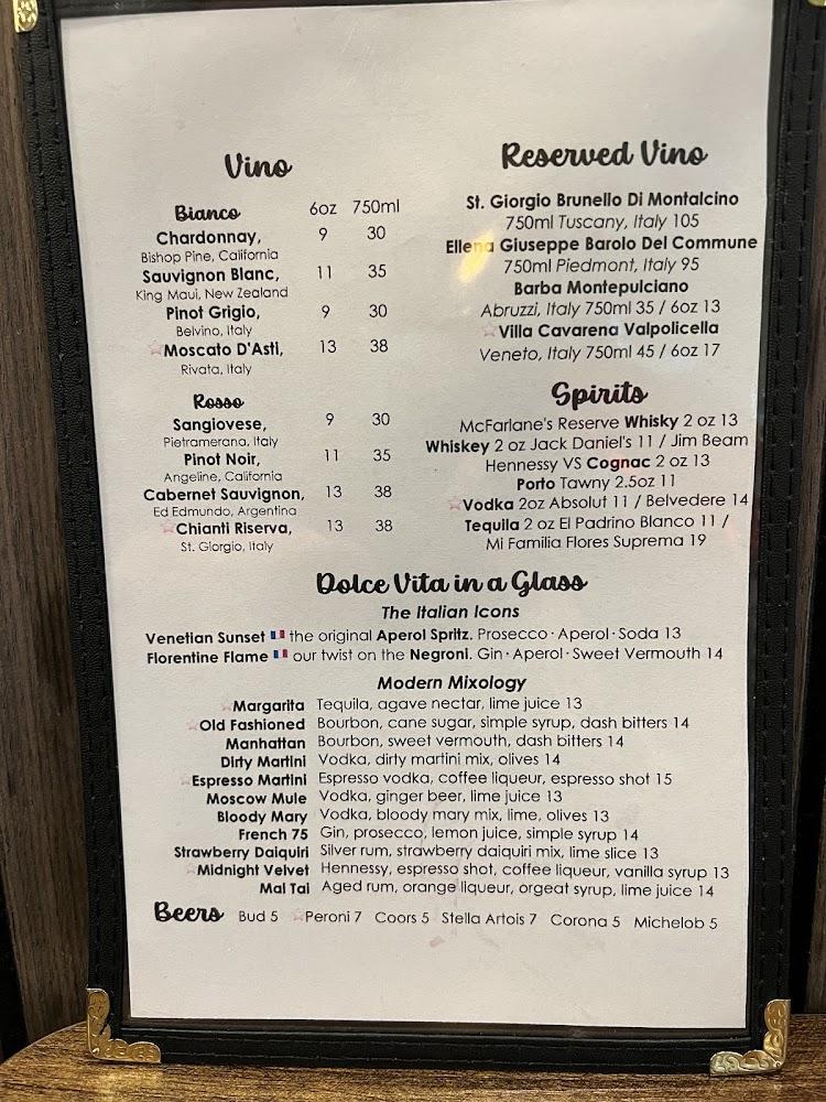 Dolce Vita Italian Bistro & Restaurant Menu image 3