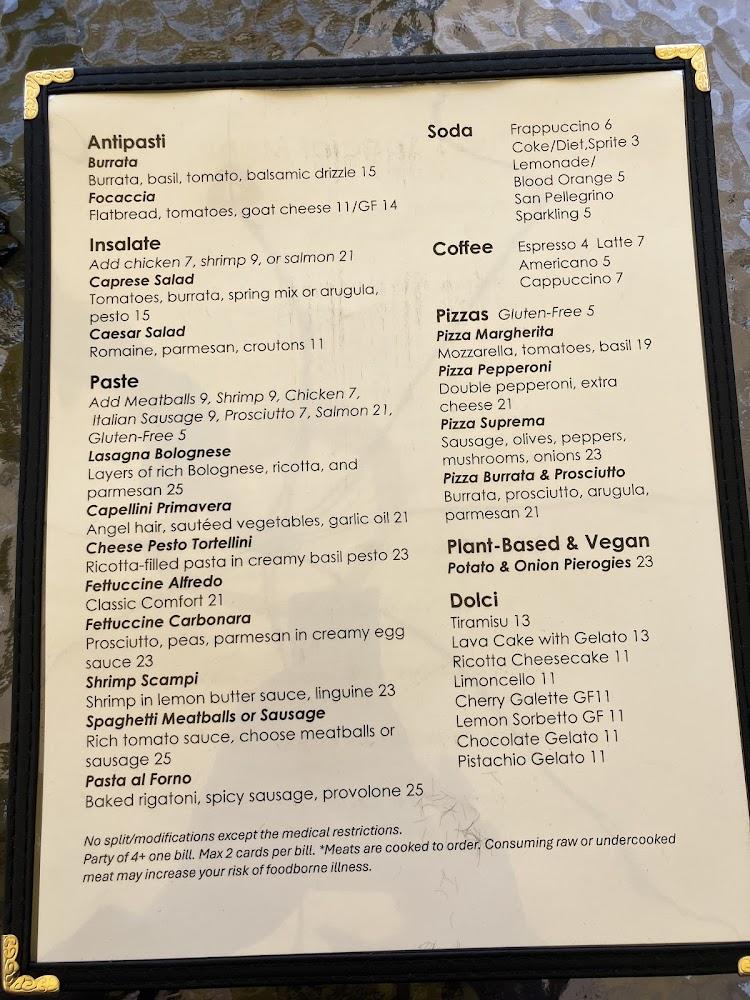Dolce Vita Italian Bistro & Restaurant Menu image 4